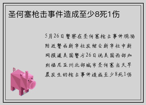圣何塞枪击事件造成至少8死1伤